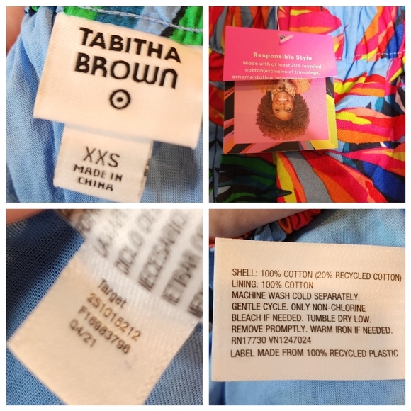 NWT Tabitha Brown × Target Pull On Tiered Vibrant Tropical Floral Midi Skirt XXS - Picture 3 of 14